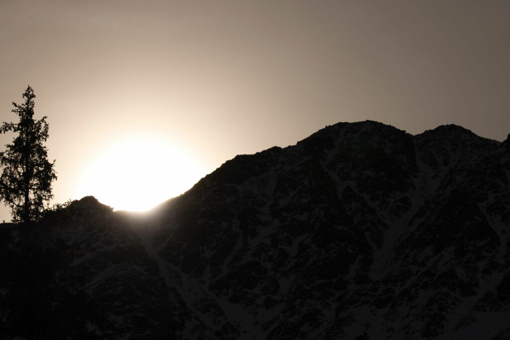 Sonnenuntergang in Antholz